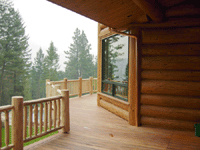 Log Home Deck