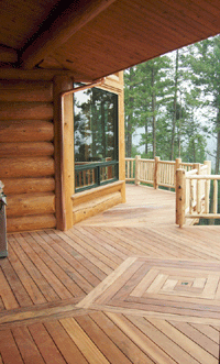 Log Home Deck